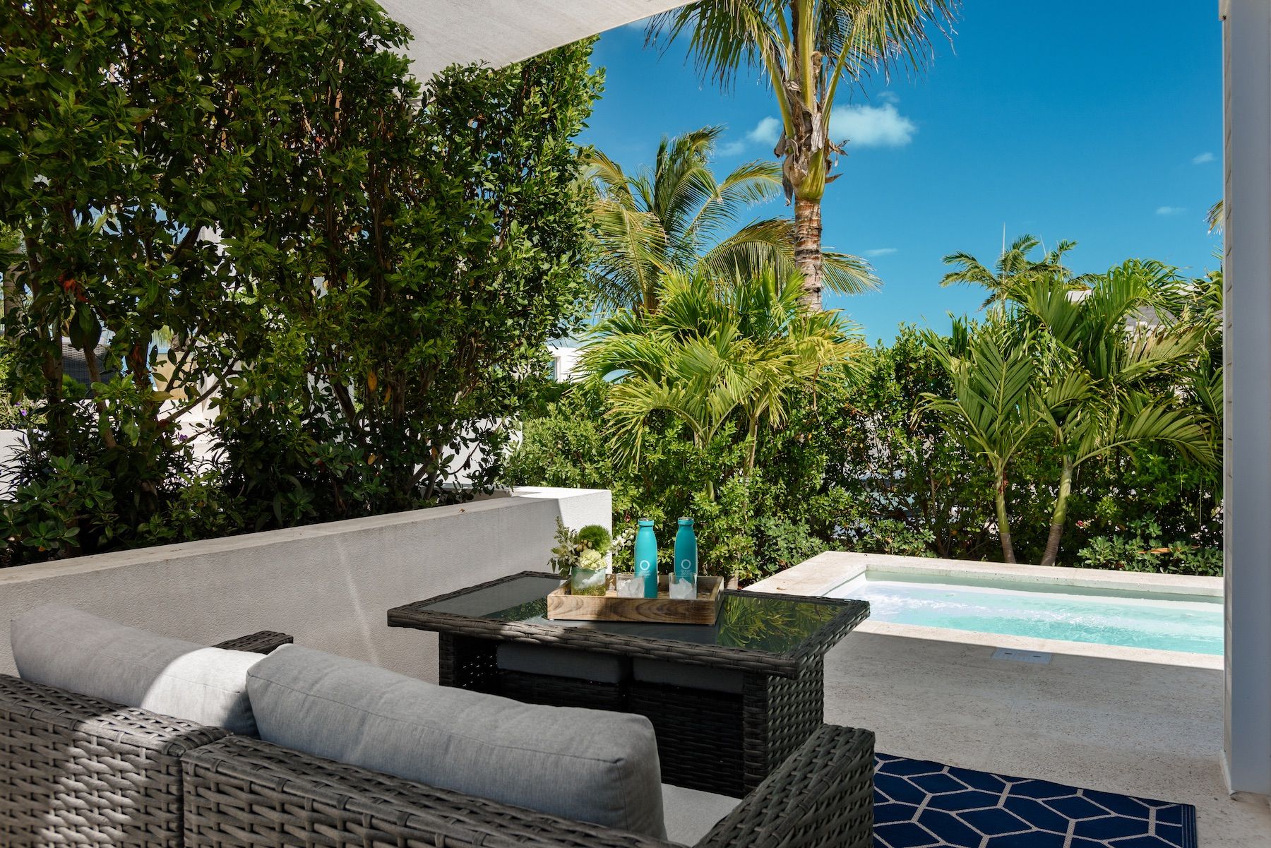 Blue villa photo.